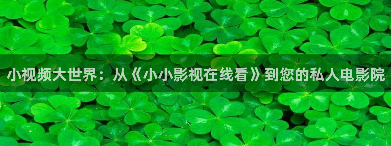 泡泡影视.：小视频大世界：从《小小影视在线看》到您的私人电影院